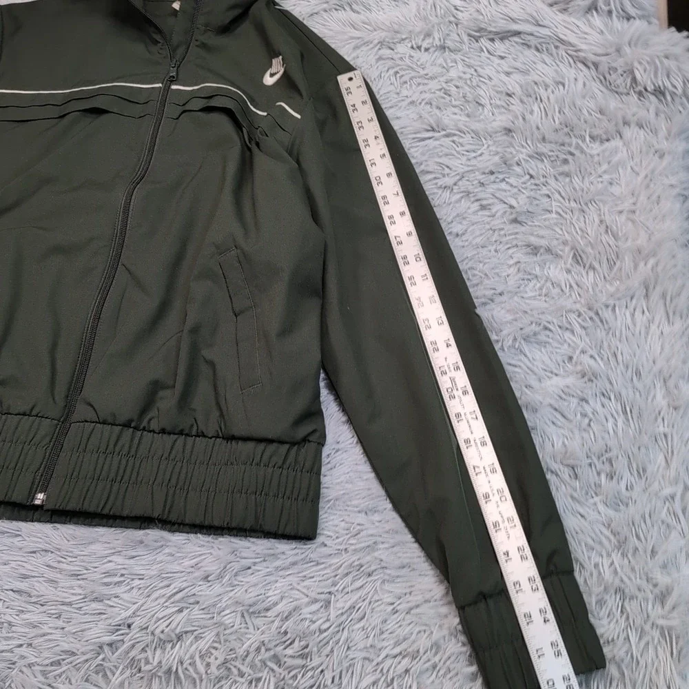 Vintage Nike Jacket Womens XL Green Y2K‎ Training Track Windbreaker Zip Up